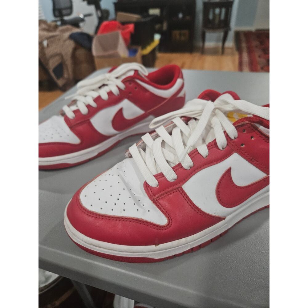 Nike Dunk Low Retro Red White DD1391-602 Mens Size 9.5 Sneakers - Picture 3 of 8